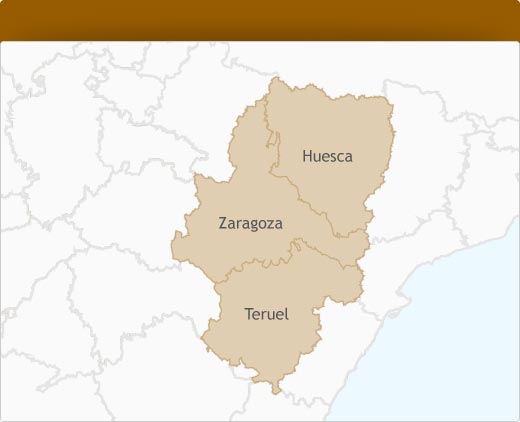 provincias y pueblos de aragon