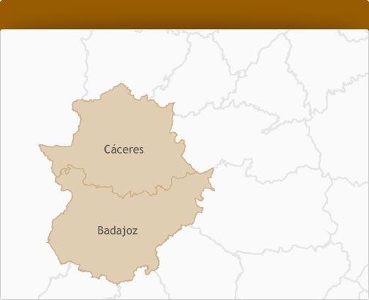 provincias y pueblos de extremadura